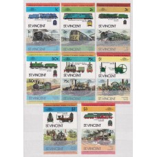 ST VINCENT TRENES SERIE COMPLETA DE ESTAMPILLAS NUEVAS MINT